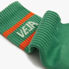 ICONIC SOCKS COTTON GREEN WHITE ORANGE