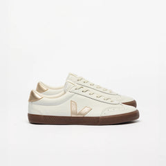VOLLEY LEATHER WHITE PLATINE BARK